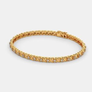 22kt, 916 Hall-Marked, Yellow Gold plain subtle Design Hand Band For Women JKB316