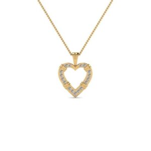 22kt, 916 Hm, Yellow Gold textured heart Pendant Jkp013.