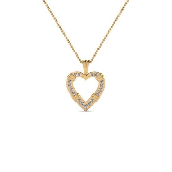 22kt, 916 Hm, Yellow Gold textured heart Pendant Jkp013.