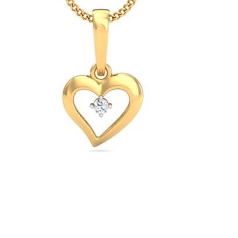 22kt, 916 hm, heart with small hanging diamond Pendant Jkp163