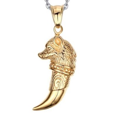 22kt, 916 Hm, Yellow Gold lion face and nail Pendant Jkp166.