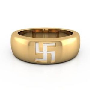 22kt, 916 Hm, Yellow Gold matte finish swastika design JKR227