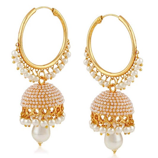 22kt, 916 hm, yellow gold beaded hoops with jummar jke102