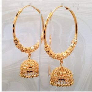 22kt, 916 Hm, Yellow Gold hoop round balls With Jummar Jke104.