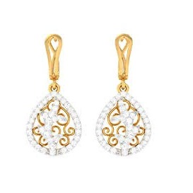 22kt, 916hm, Fancy earring With Royal design witj diamond Jke114.