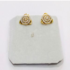22kt, 916 Hm, Yellow Gold diamond round in Triangles Tops Jke126.