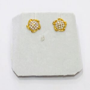 22kt, 916 Hm, Yellow Gold round with fan like edges Tops Jke127.