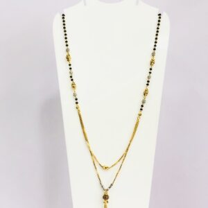 22kt, 916 hm, double chain hanging pendent mangalsutra JKM6770