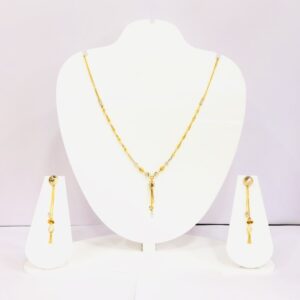 22kt, 916 Hm, hanging Pendant With earring and Chain JKC167