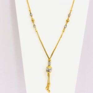 22kt, 916 Hm, white gold Ball hanging Pendant With Chain JKC169
