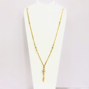 22kt, 916 Hm, white gold Ball hanging Pendant With Chain JKC169
