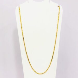 22kt, 916 Hall-Marked, patterned zip zap Yellow Gold Chain JKC022