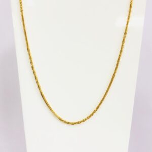 22kt, 916 Hall-Marked, Yellow Gold alternate textured Chain JKC024
