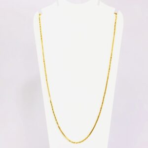 22kt, 916 Hall-Marked, Yellow Gold alternate textured Chain JKC024