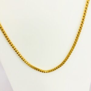 22kt, 916 Hall-Marked, Yellow Gold rounded edge Chain JKC025