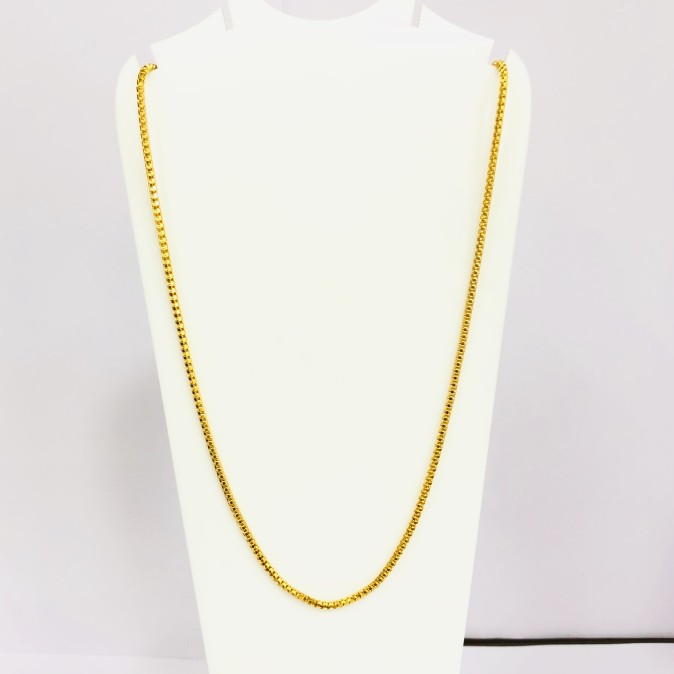22kt, 916 Hall-Marked, Yellow Gold rounded edge Chain JKC025