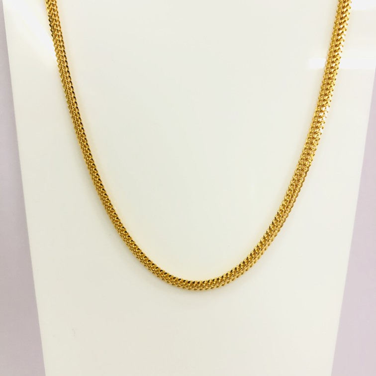 22kt, 916 HM, Yellow gold thin and broad chain for men JKC026 - Image 2