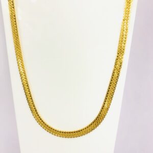 22kt, 916 HM, Yellow Gold heavy plain Broad Chain For Men JKC027