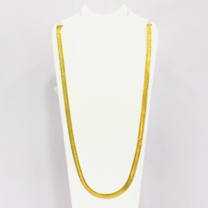 22kt, 916 HM, Yellow Gold heavy plain Broad Chain For Men JKC027