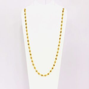 22kt, 916 HM, Yellow Gold Tulsi beads Chain Unisex JKC028