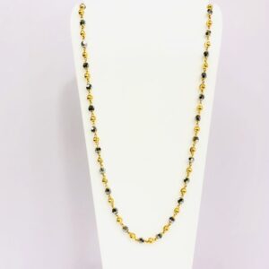 22kt, 916 HM, Yellow Gold, black crystal Chain Unisex JKC029
