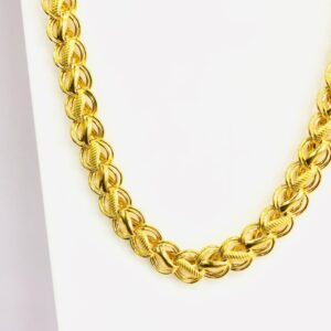 22kt, 916 HM, Yellow Gold, chunky lotus chain Chain for men JKC029