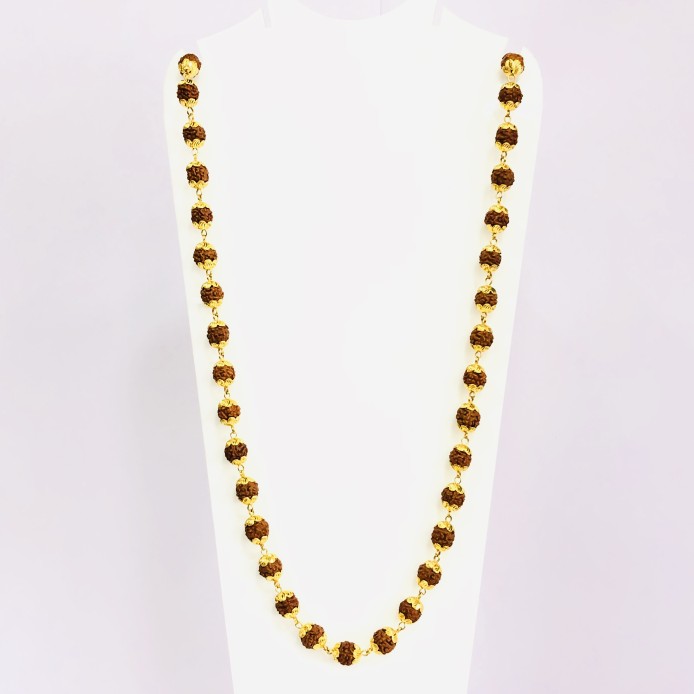 22kt, 916 HM, Yellow Gold, Rudraksha beads Chain Unisex JKC030