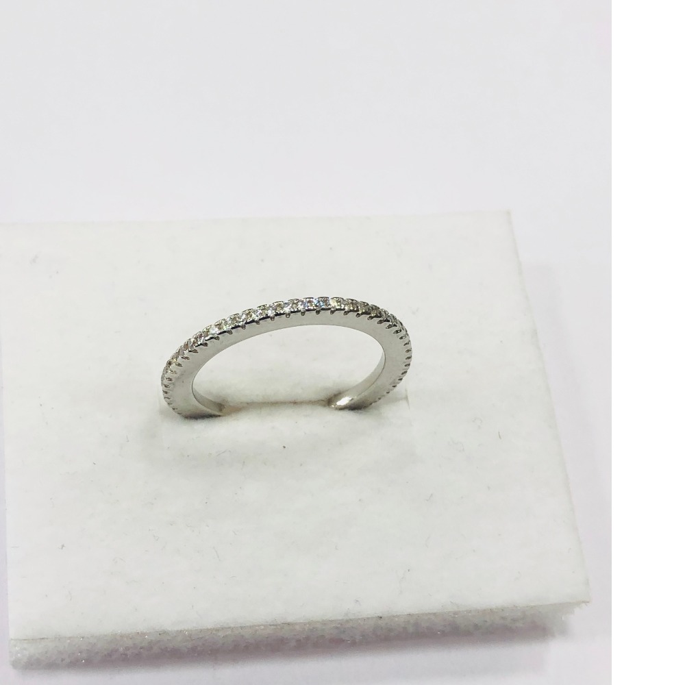 925 sterling silver classic diamond ring for women - Image 2
