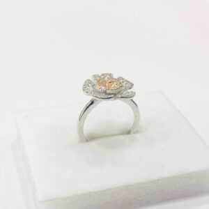 925 sterling silver floral ring for women