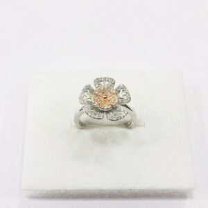 925 sterling silver floral ring for women