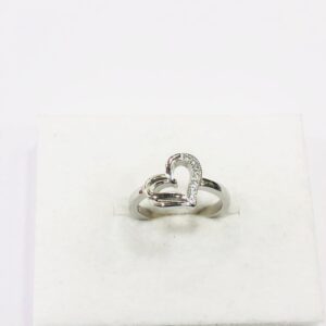 925 sterling silver heart design ring for women