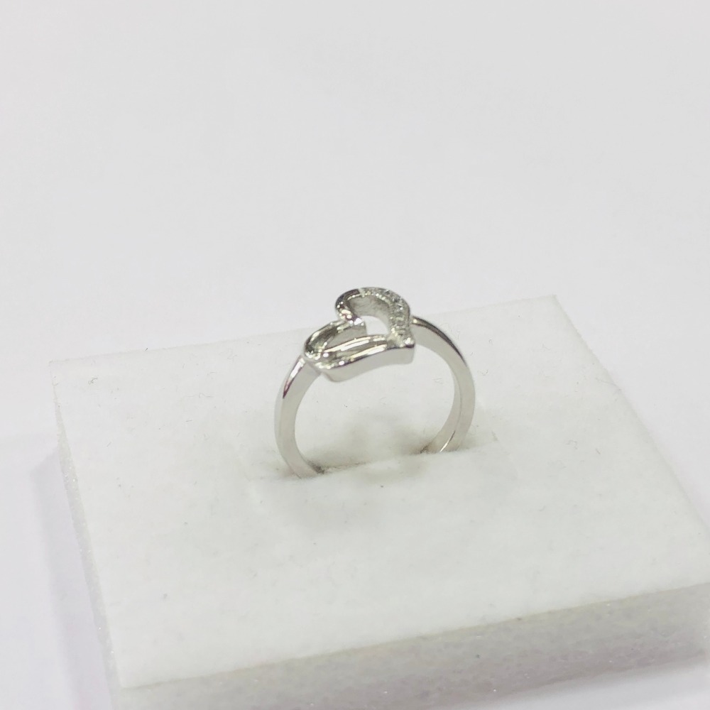 925 sterling silver heart design ring for women
