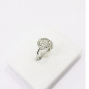 925 sterling silver round cut ring for women and girls