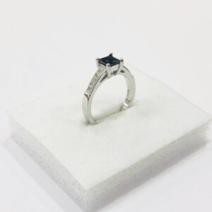 925 sterling silver black stone ring for women