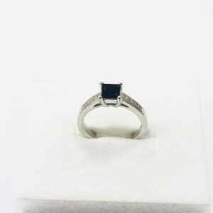 925 sterling silver black stone ring for women