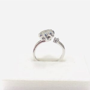 925 sterling silver floral adjustable Ring for women