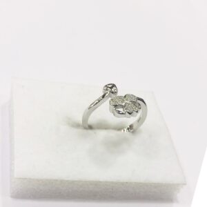 925 sterling silver flower cut Ring for women