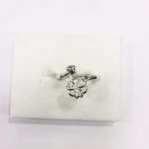 925 sterling silver flower cut Ring for women