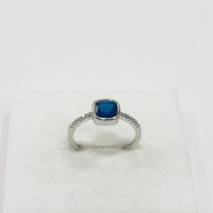 925 sterling silver blue diamond royal Ring for women