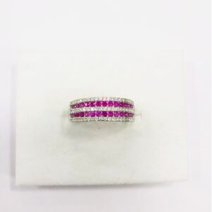 925 sterling silver pink diamonds Ring for women
