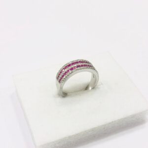 925 sterling silver pink diamonds Ring for women