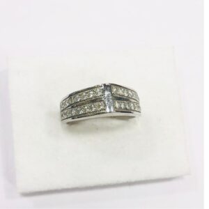 925 silver ring diamond studded unisex ring