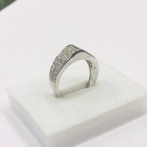 925 silver ring diamond studded unisex ring