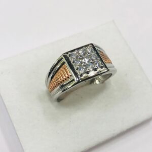 925 silver ring square of diamond ring
