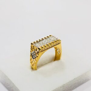 22kt, 916 hm, yellow gold High end bridge design ring for men jkr218