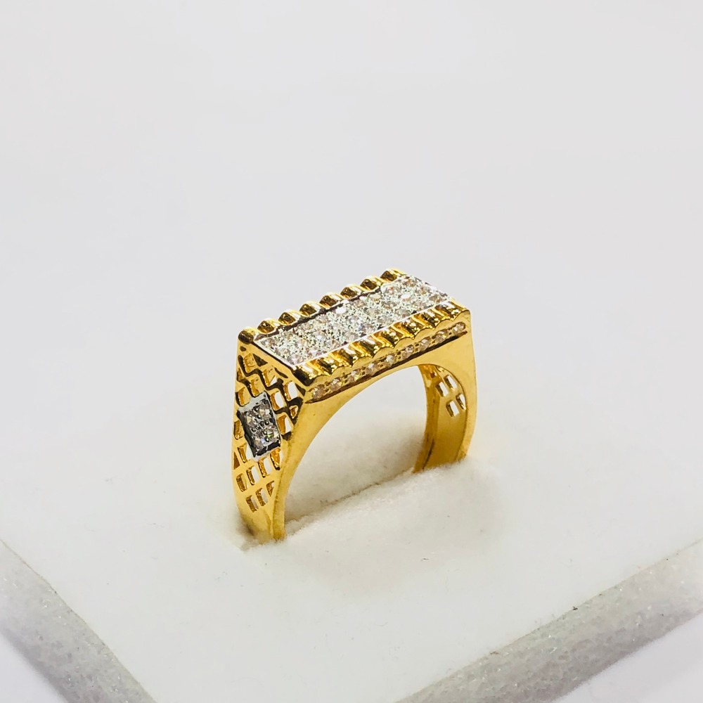 22kt, 916 hm, yellow gold High end bridge design ring for men jkr218 - Image 2