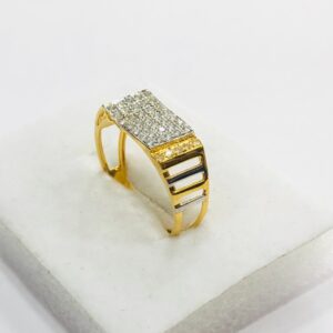 22kt, 916 Hm, Yellow Gold dual side machine cut Ring For Men Jkr219