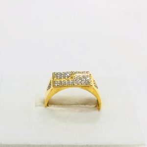 22kt, 916 Hm, Yellow Gold wide z design ring For Men Jkr220