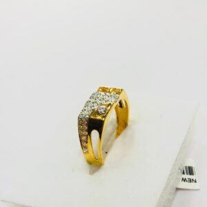22kt, 916 hm, yellow gold machine cut pattern ring for men jkr204