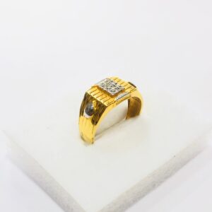 22kt, 916 HM, Yellow Gold indian pattern Ring For Men JKR206